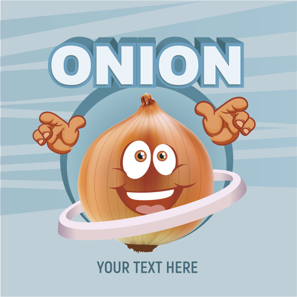 洋葱矢量字符插图图片下载