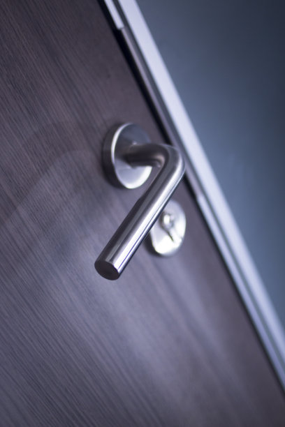 豪华现代办公会议室门不锈钢拉手和锁图片下载