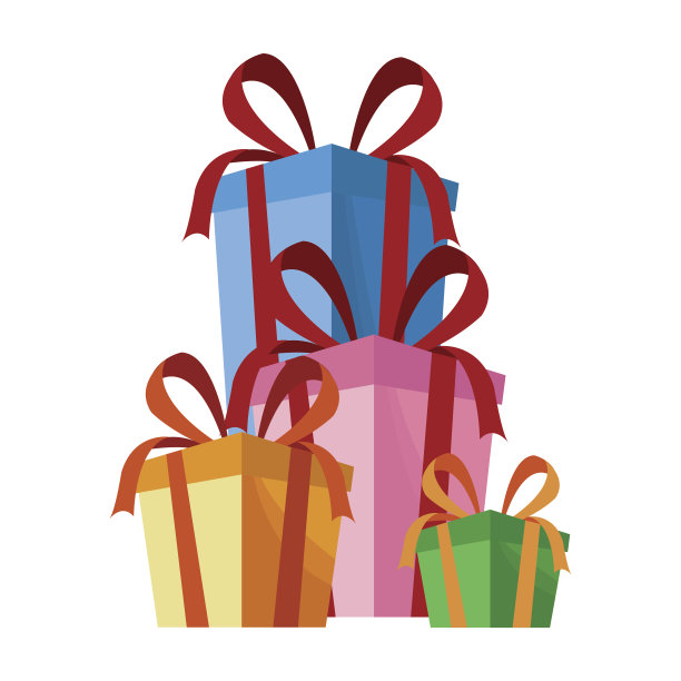 收藏Ed礼盒与红丝带素材图片