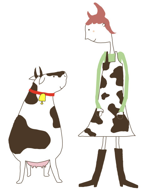 牛与女孩图片下载