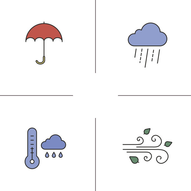 秋天的天气图标图片下载