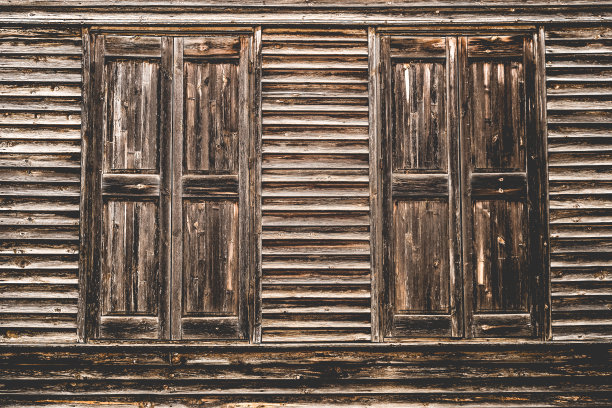 乡村木墙，门，窗图片下载
