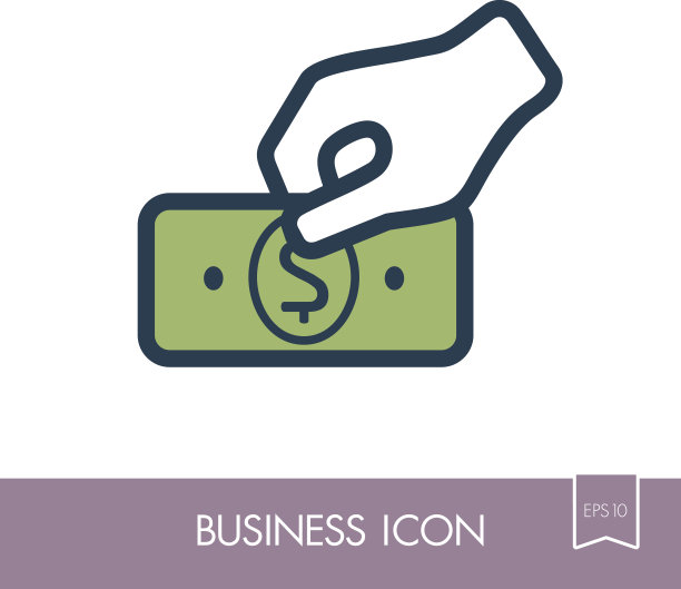 手里拿着钱或手里拿着钱的提纲图标图片下载