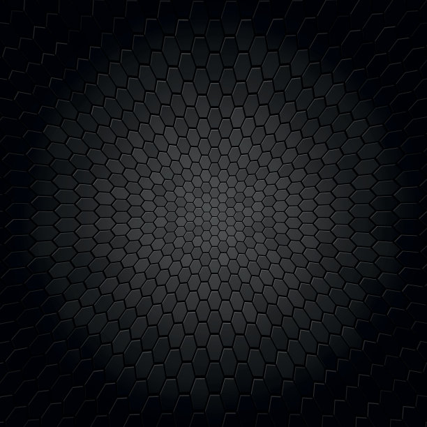 弯曲六边形黑色纹理背景图片下载