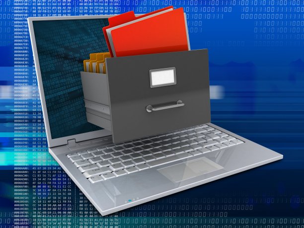 3d笔记本电脑和档案图片下载