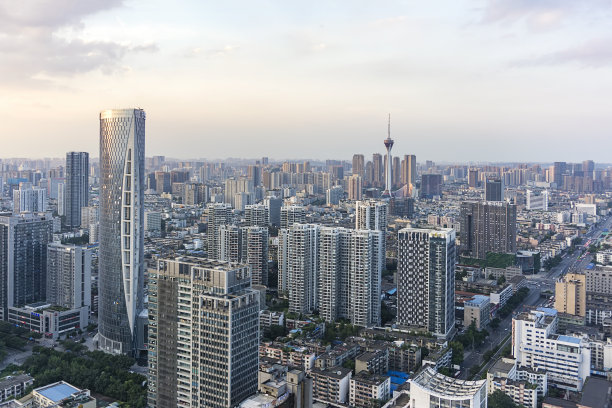 成都天际鸟瞰图图片下载