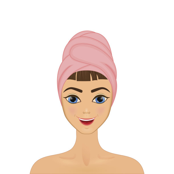 女孩用各种行动关心和保护她的脸，面部，治疗，美容，健康，卫生，生活方式，设置，在毛巾，黄瓜图片下载