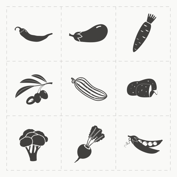 蔬菜黑色图标设置为白色图片下载