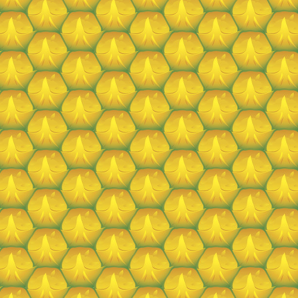 无缝背景图案与菠萝矢量插图图片下载