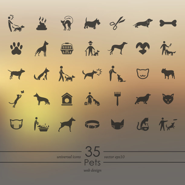 一套宠物图标图片下载