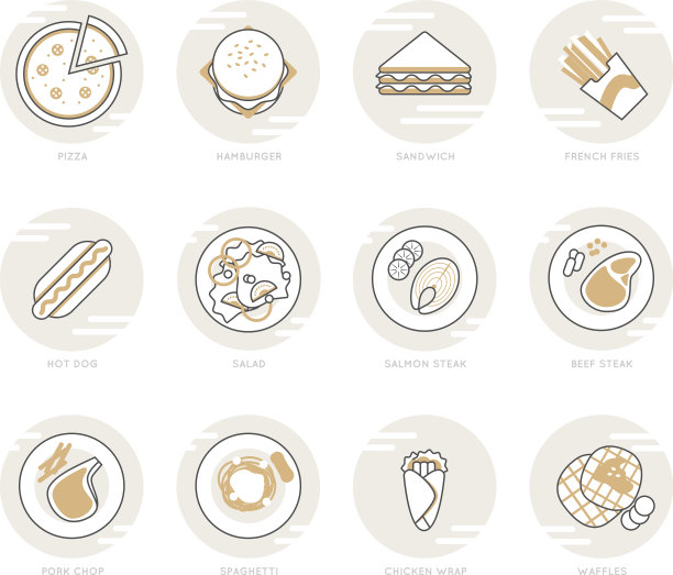 信息图表图标关于食物的元素图片下载