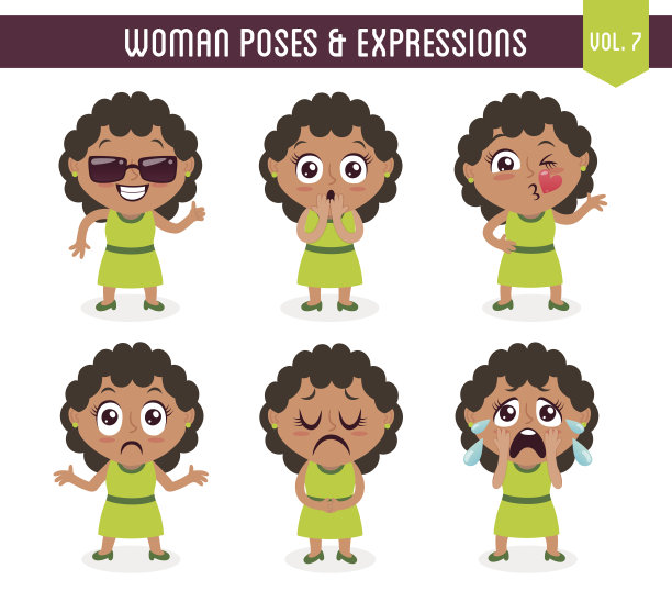 女人的姿势和表情(第7 / 8卷)素材图片