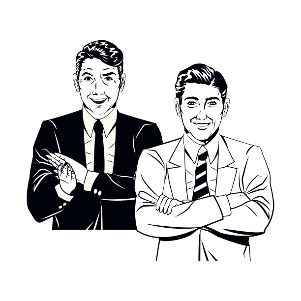 男性喜剧风格的黑白图片下载