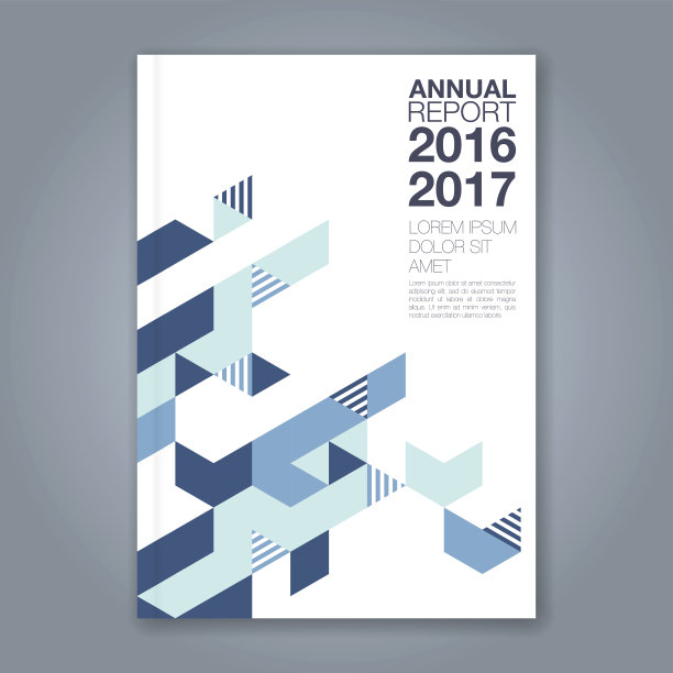 抽象最小几何形状多边形设计背景为企业年报书封面小册子传单海报图片下载