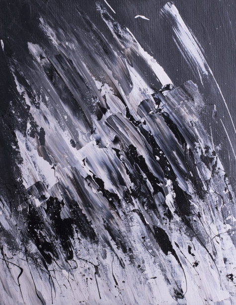 抽象黑白丙烯画图片下载