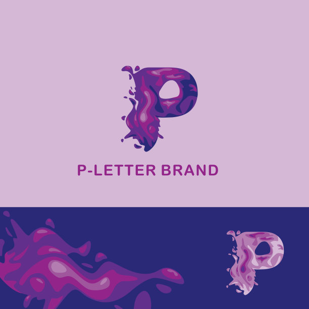 信。公司A标志模板。公司风格为公司上信A:、背景。液体字母，取自水，液体，颜料。图片下载