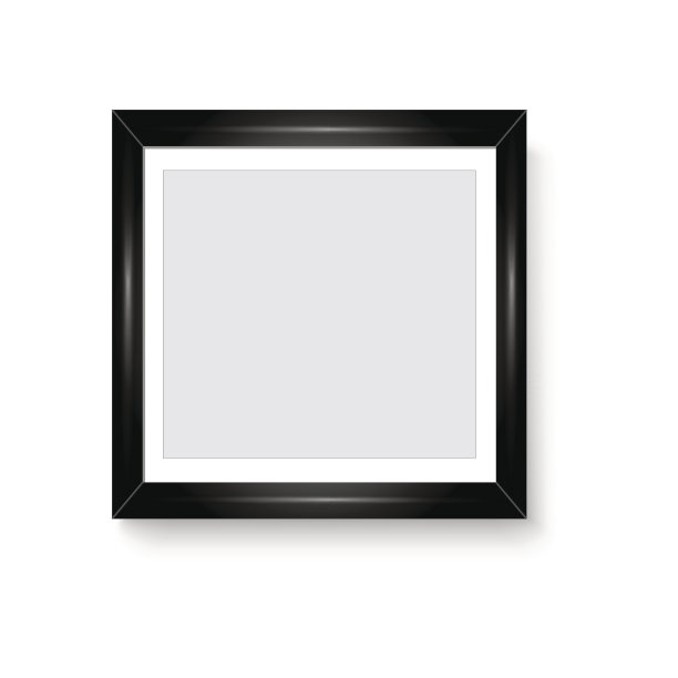 光滑的黑色相框为您的介绍。向量。图片下载