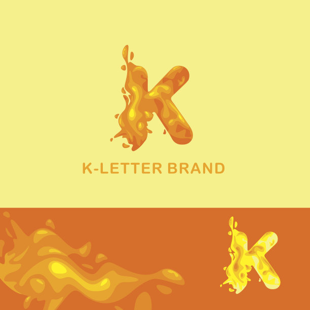 信。公司A标志模板。公司风格为公司上信A:、背景。液体字母，取自水，液体，颜料。图片下载