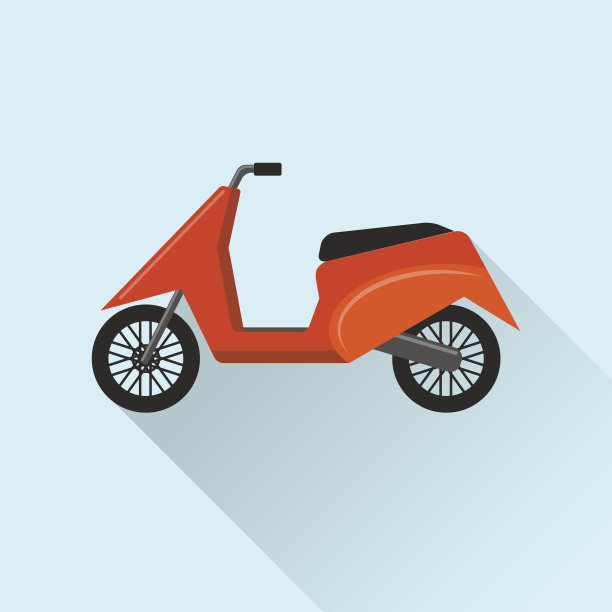 平板风格摩托车图标图片下载