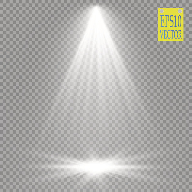 向量的聚光灯。现场。光的效果图片下载