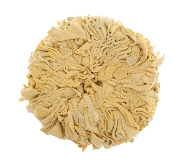 俯视图的缝制皮革清洁球图片下载