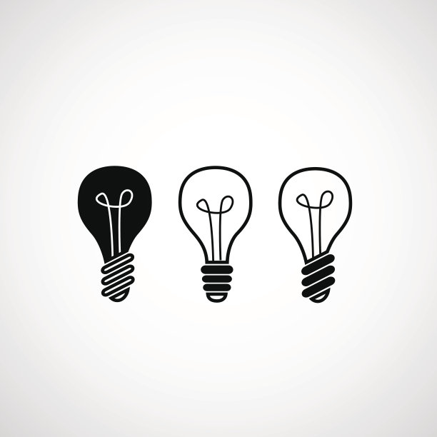 现代灯泡图标图片下载