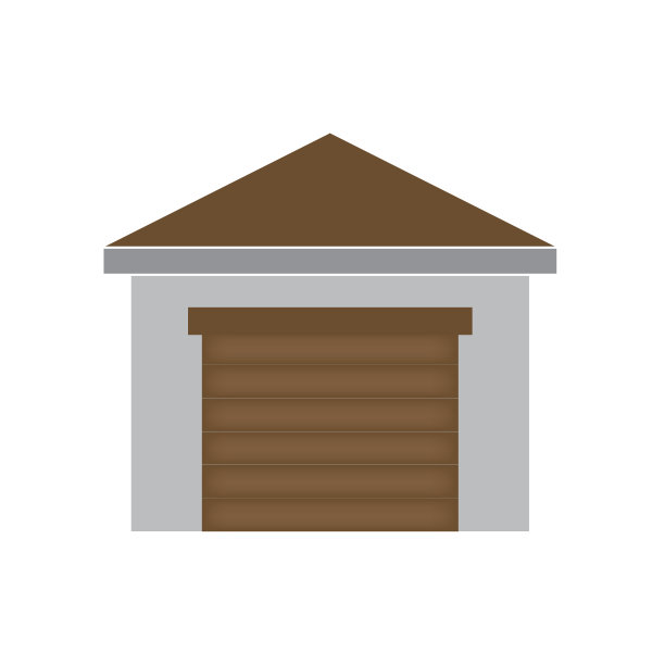 带卷帘门的车库图片下载