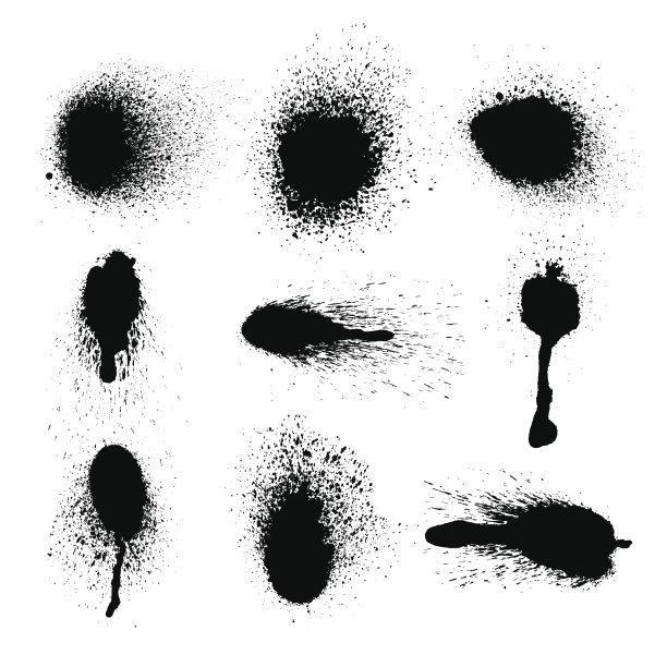 墨水飞溅矢量图素材图片