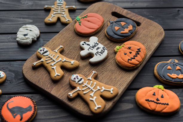 万圣节饼干的构图图片下载