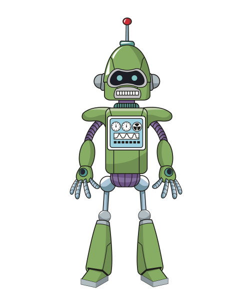 绿色机器人机械工程图片下载