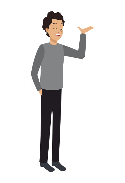 年轻人站在时尚的设计图片下载