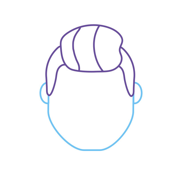 线阿凡达男人头与发型设计图片下载