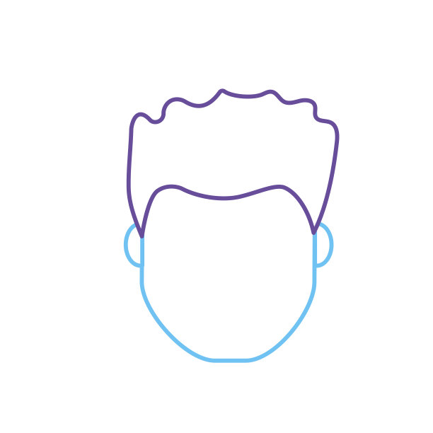 线阿凡达男人头与发型设计图片下载