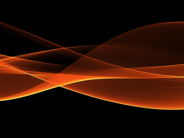 抽象橘色波浪设计元素图片下载