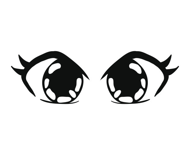 漫画眼睛矢量符号图标设计。美丽的插图孤立在白色的背景图片下载