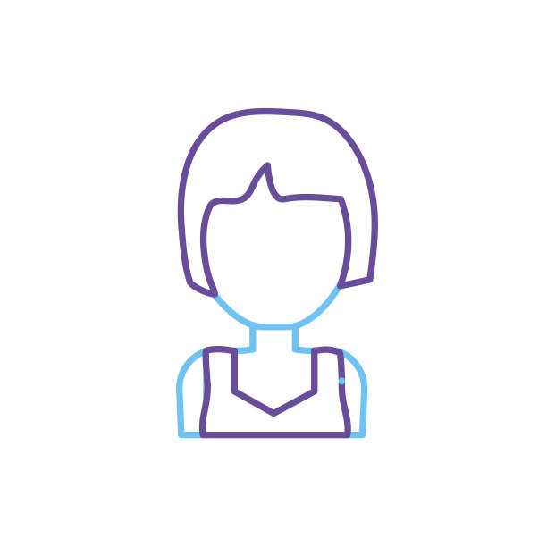 剪影美女与发型设计和衬衫图片下载