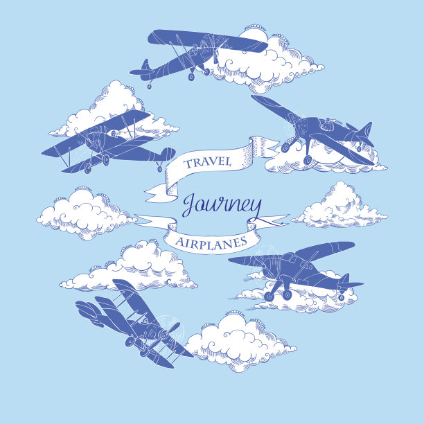 背景与飞机图片下载