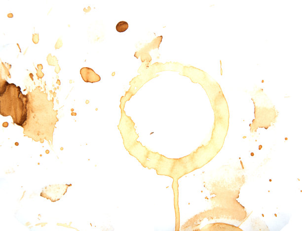 咖啡杯的圆环孤立在白色的背景上图片下载