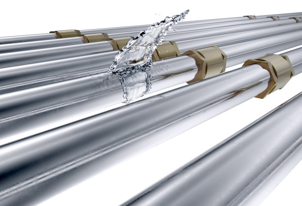 破裂的管道正在漏水，孤立在白色图片下载