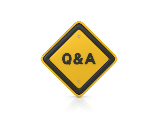 Q&A概念道路标志- 3D渲染素材图片