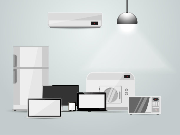 家用电器矢量集，插图图片下载