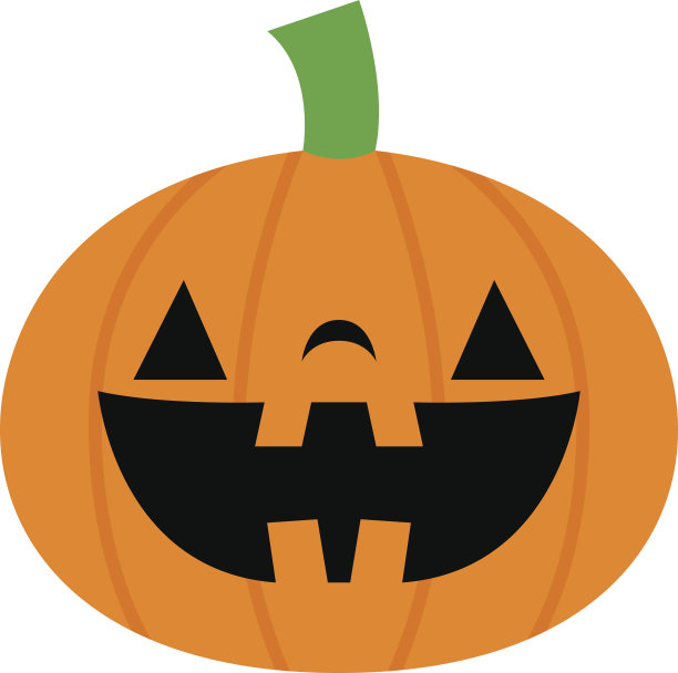 矢量插图的一个简单的微笑杰克的灯笼图片下载