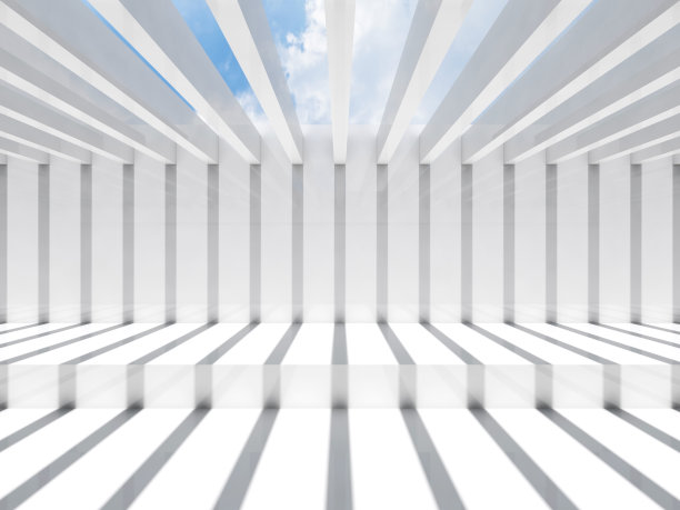 抽象的白色室内背景。空房间图片下载