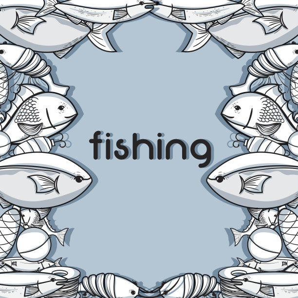 钓鱼趣味运动以捕捉海鲜为背景图片下载