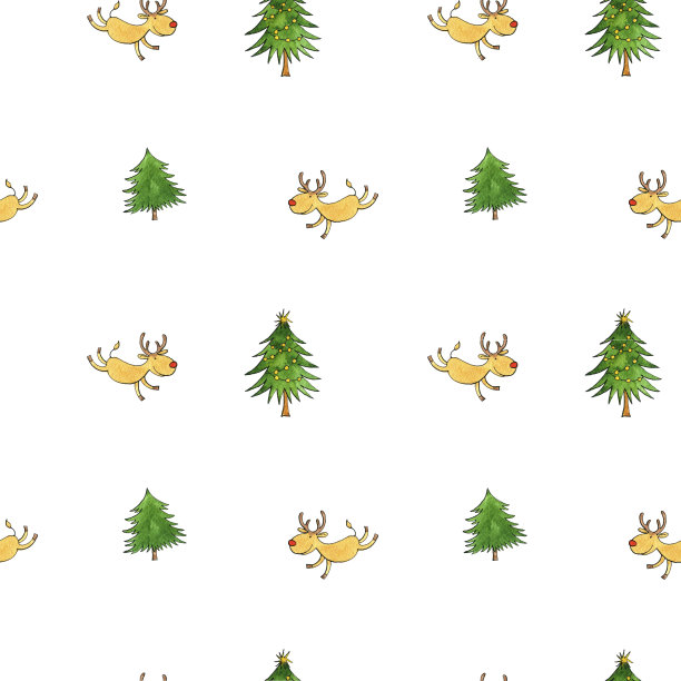 圣诞无缝涂鸦图案图片下载