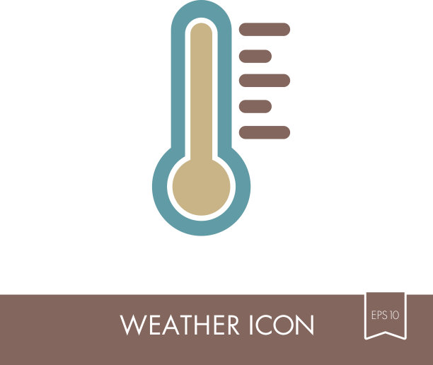 温度计热度图标。气象学。天气图片下载
