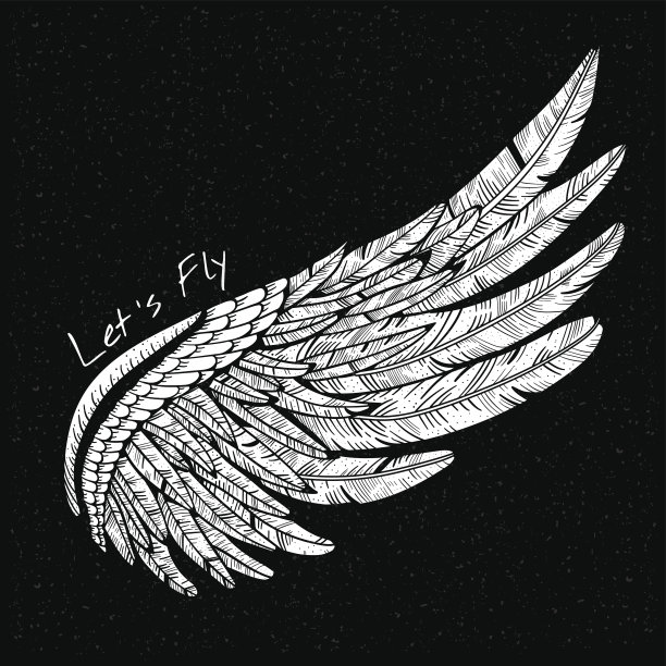 古董向量翼图片下载