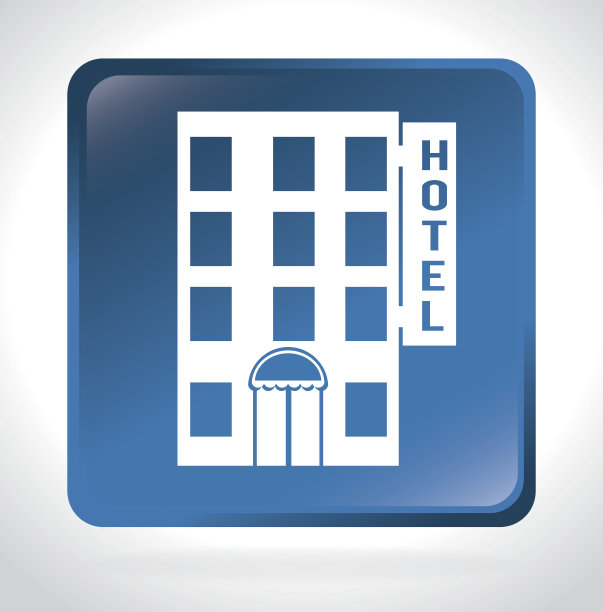 酒店建筑场所孤立图标图片下载
