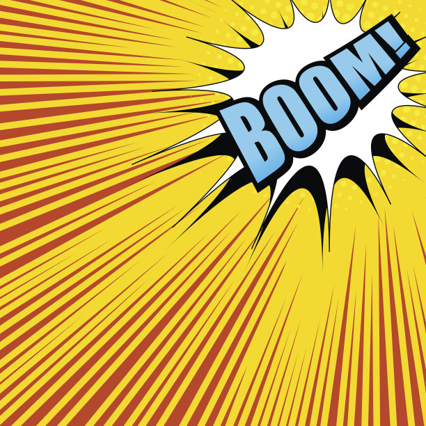 爆炸漫画模板素材图片