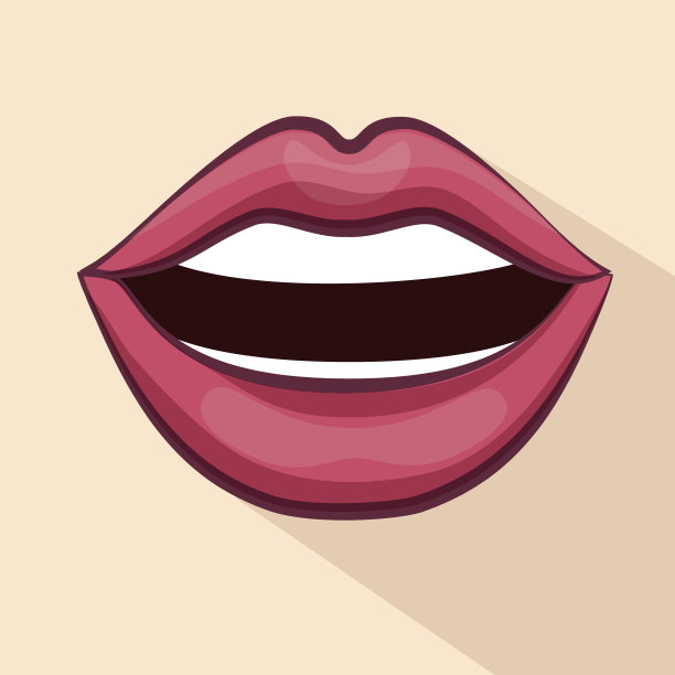 唇女美丽的d图标图片下载